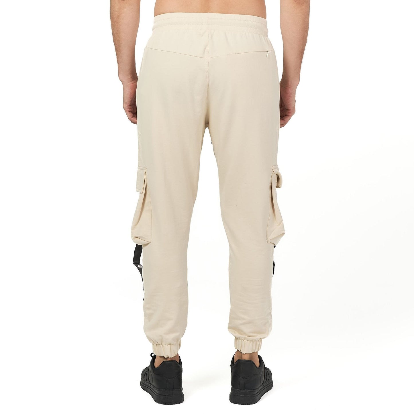 baggy leg beige sweat pant