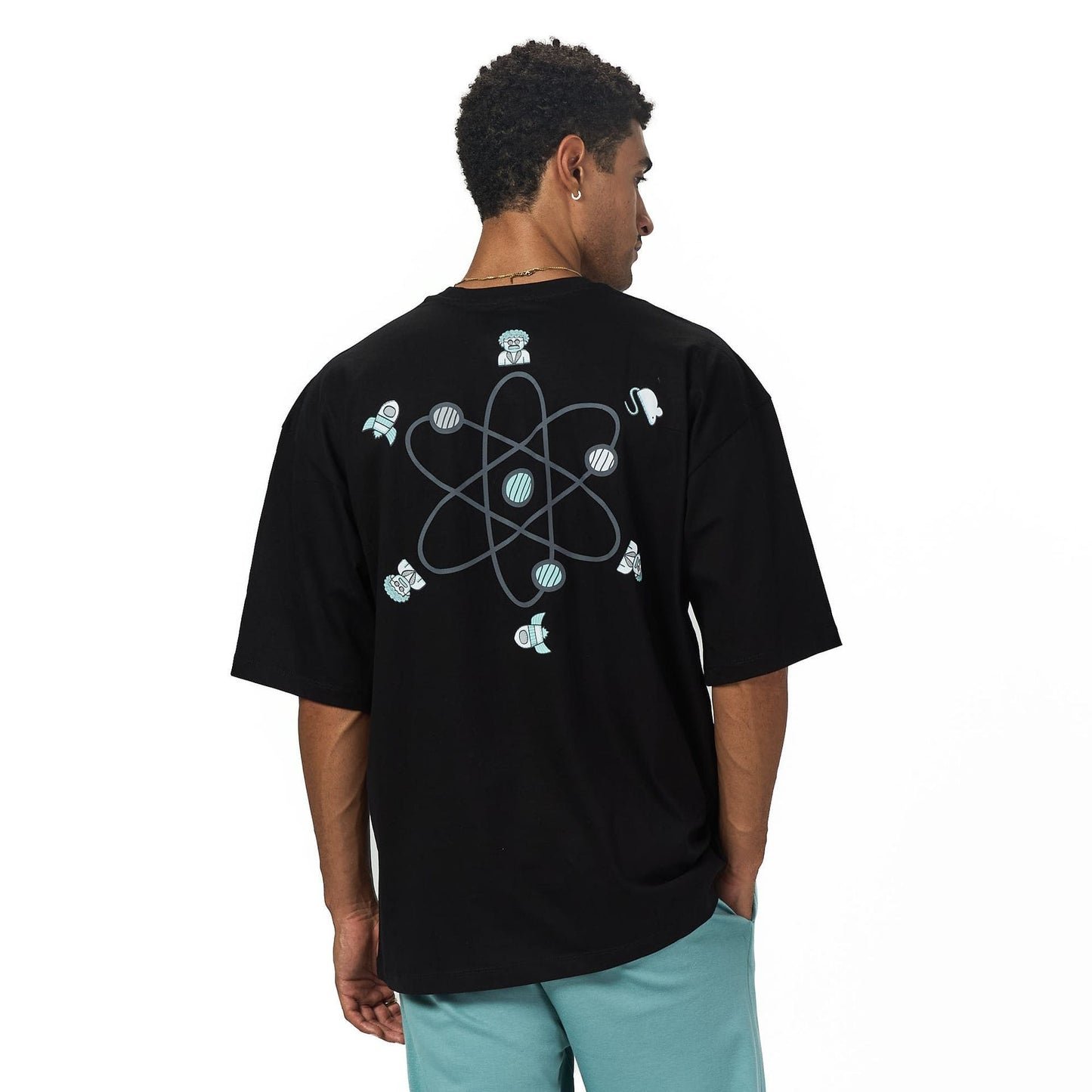 Doctrine Black Oversized Printed T-shirt