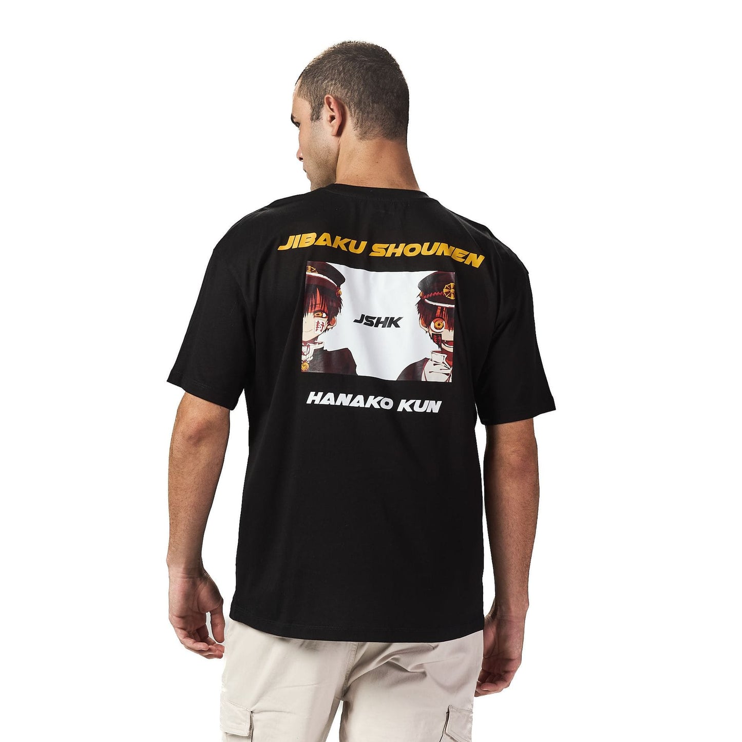 JSHK Black Oversized Printed T-shirt