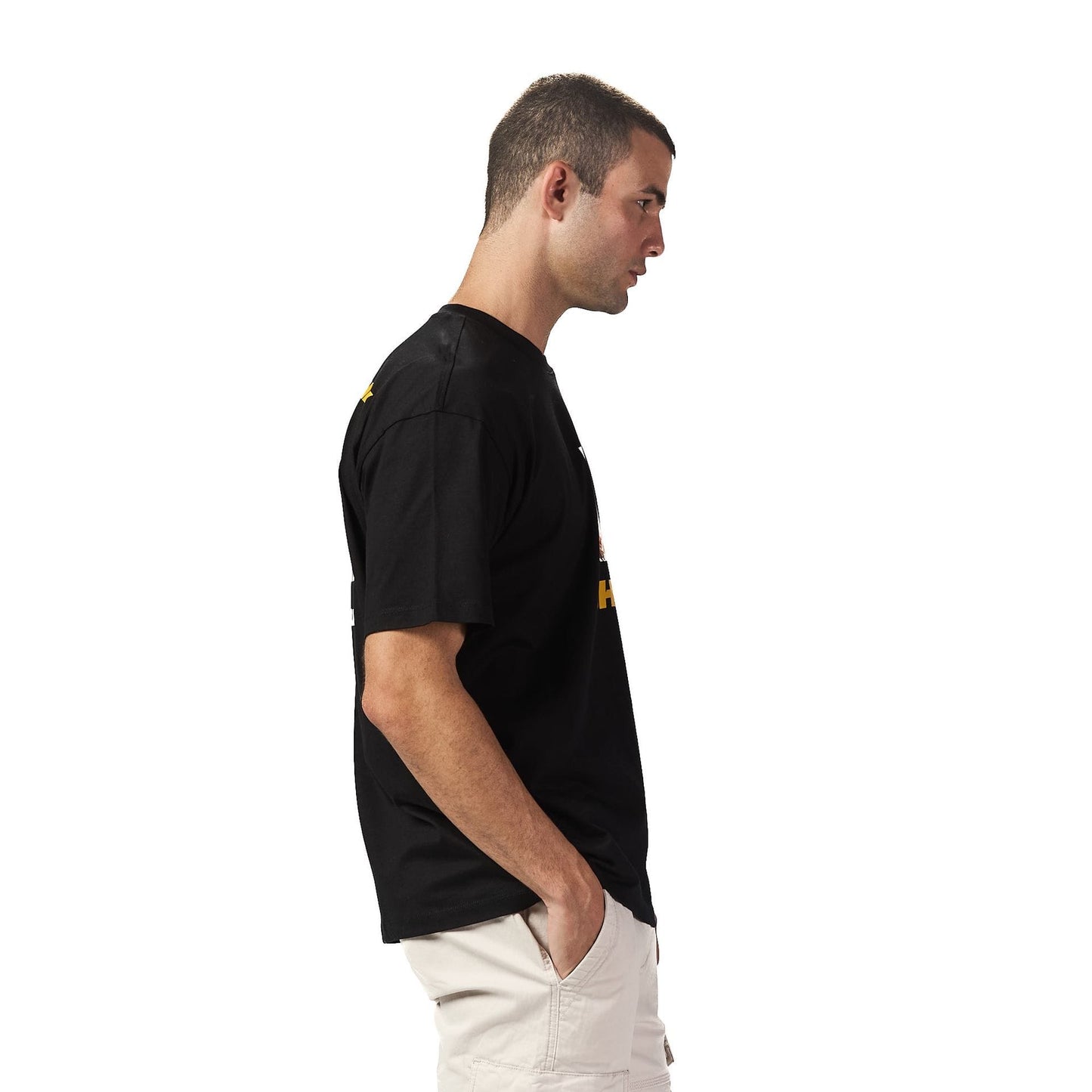 JSHK Black Oversized Printed T-shirt