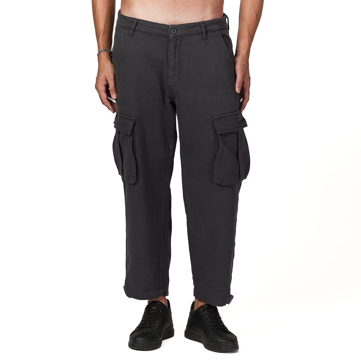 Silver baggy cargo pant
