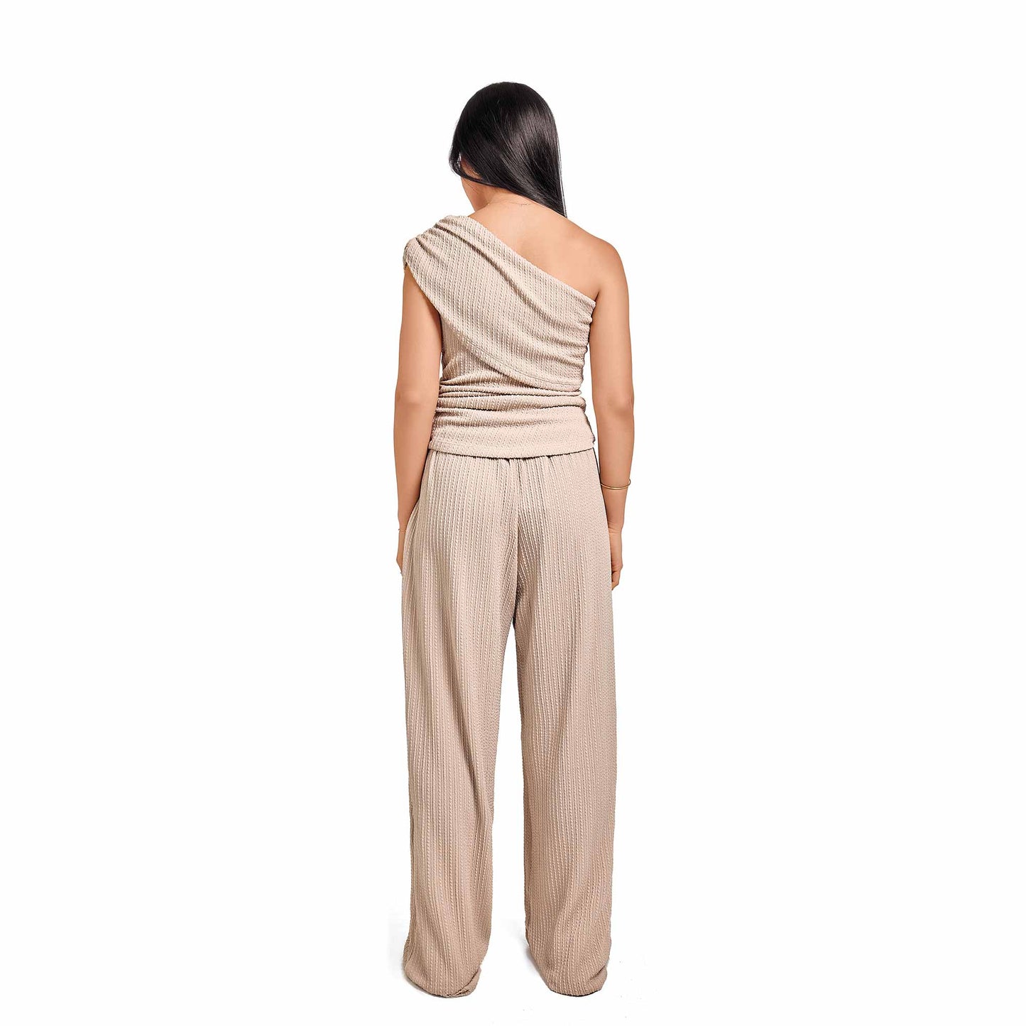 Beige jacquard set