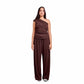 Dark brown jacquard set