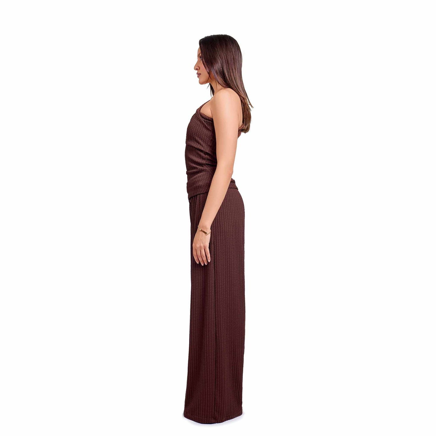 Dark brown jacquard set