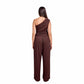 Dark brown jacquard set