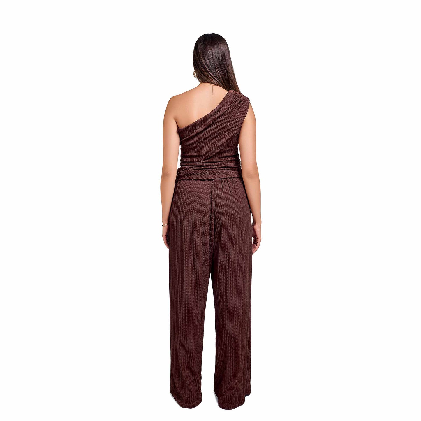 Dark brown jacquard set