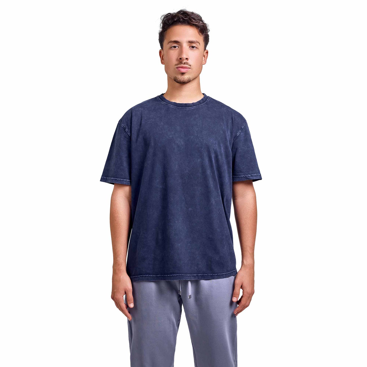 Indigo washed oversized T-shirt