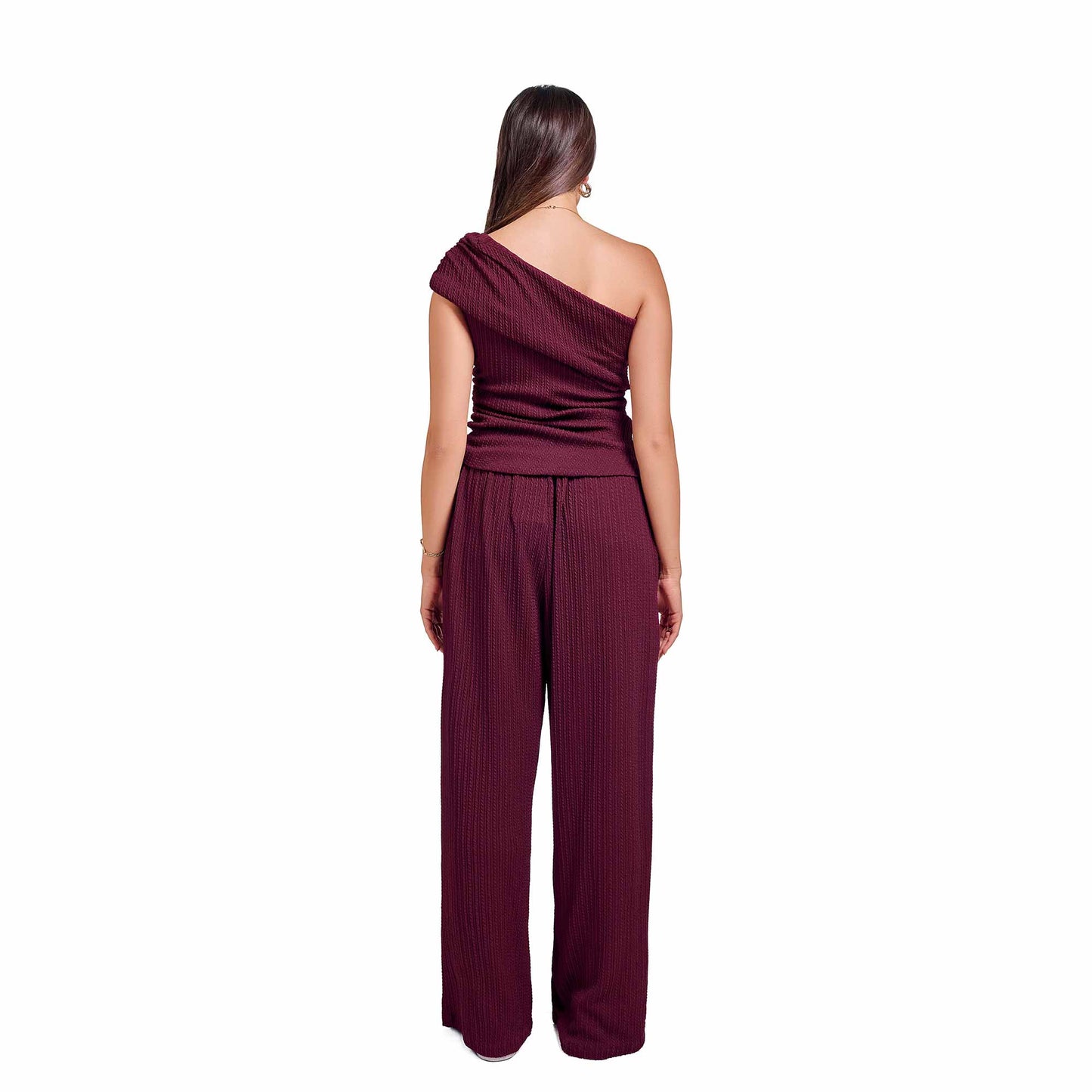 Burgundy jacquard set