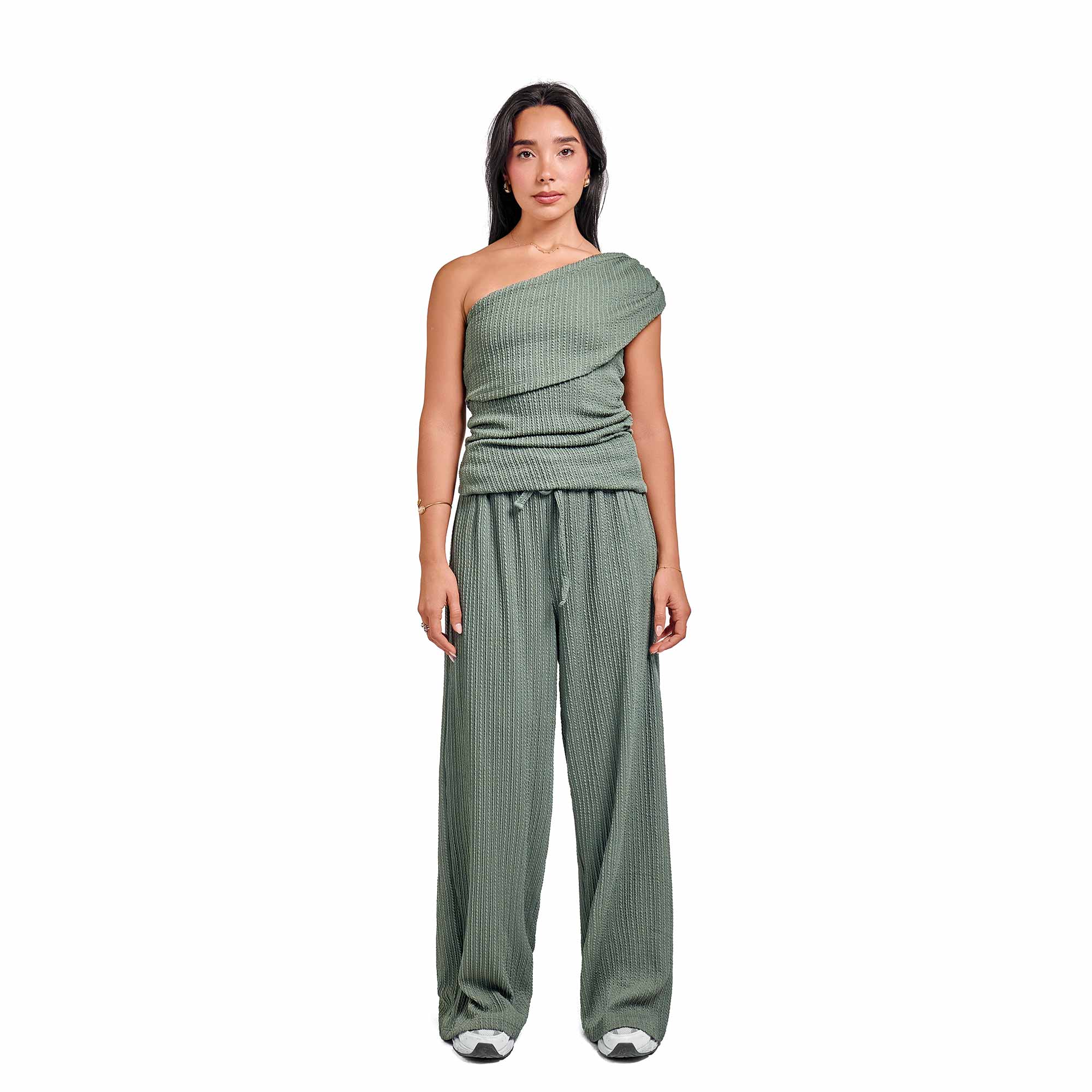 Green jacquard set