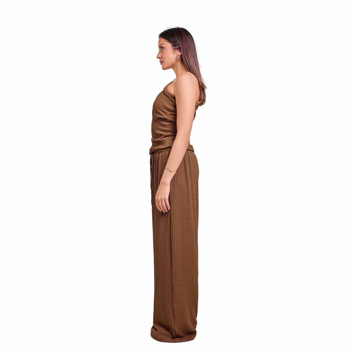 Brown jacquard set