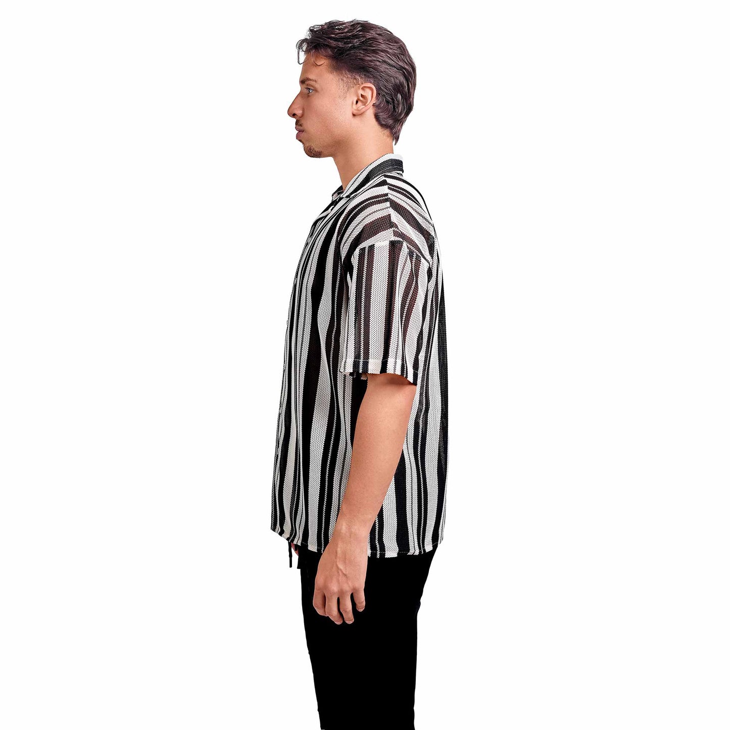 Black summer net shirt