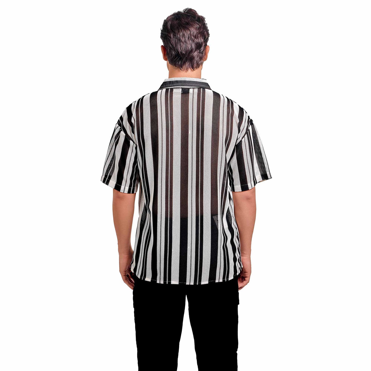 Black summer net shirt