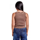 Light brown washed sleevless body