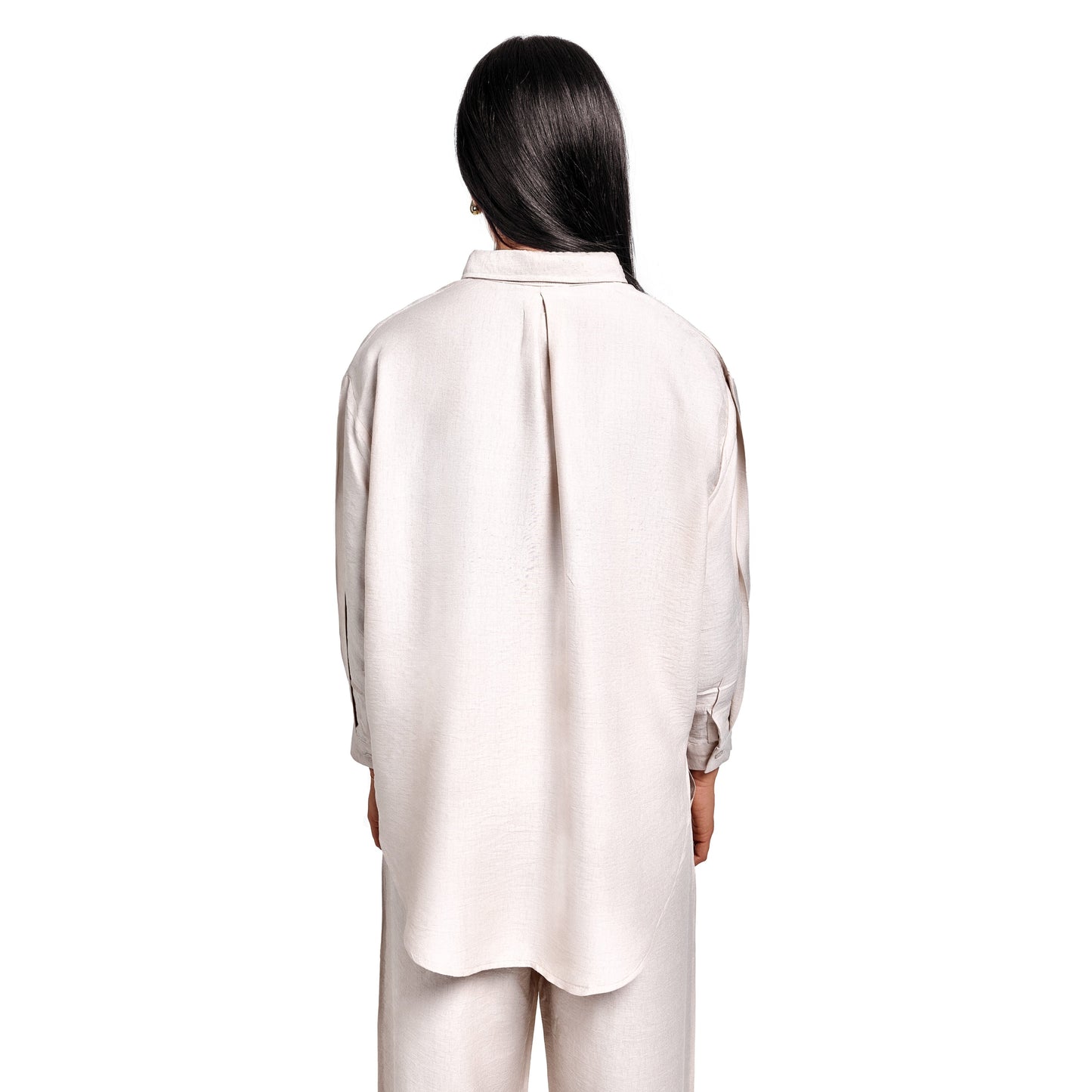 Off white long sleeve chemise