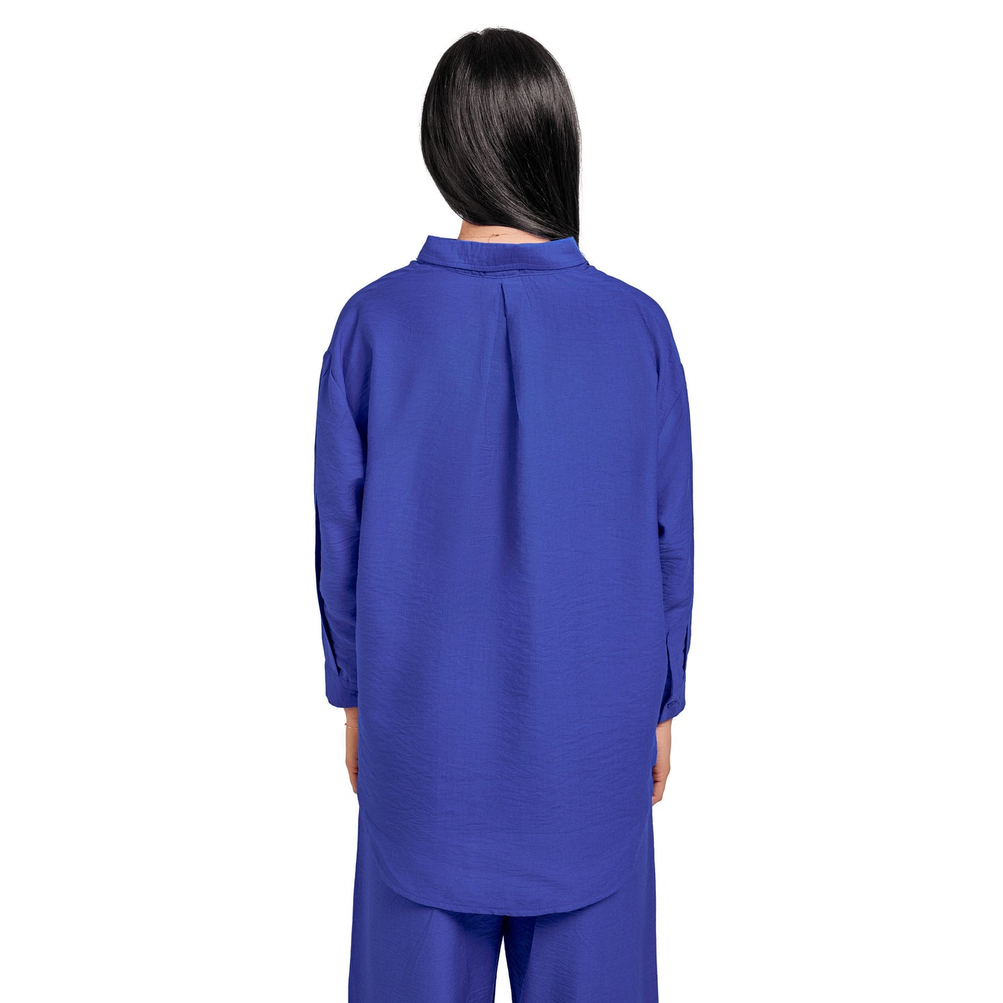 Blue long sleeve chemise