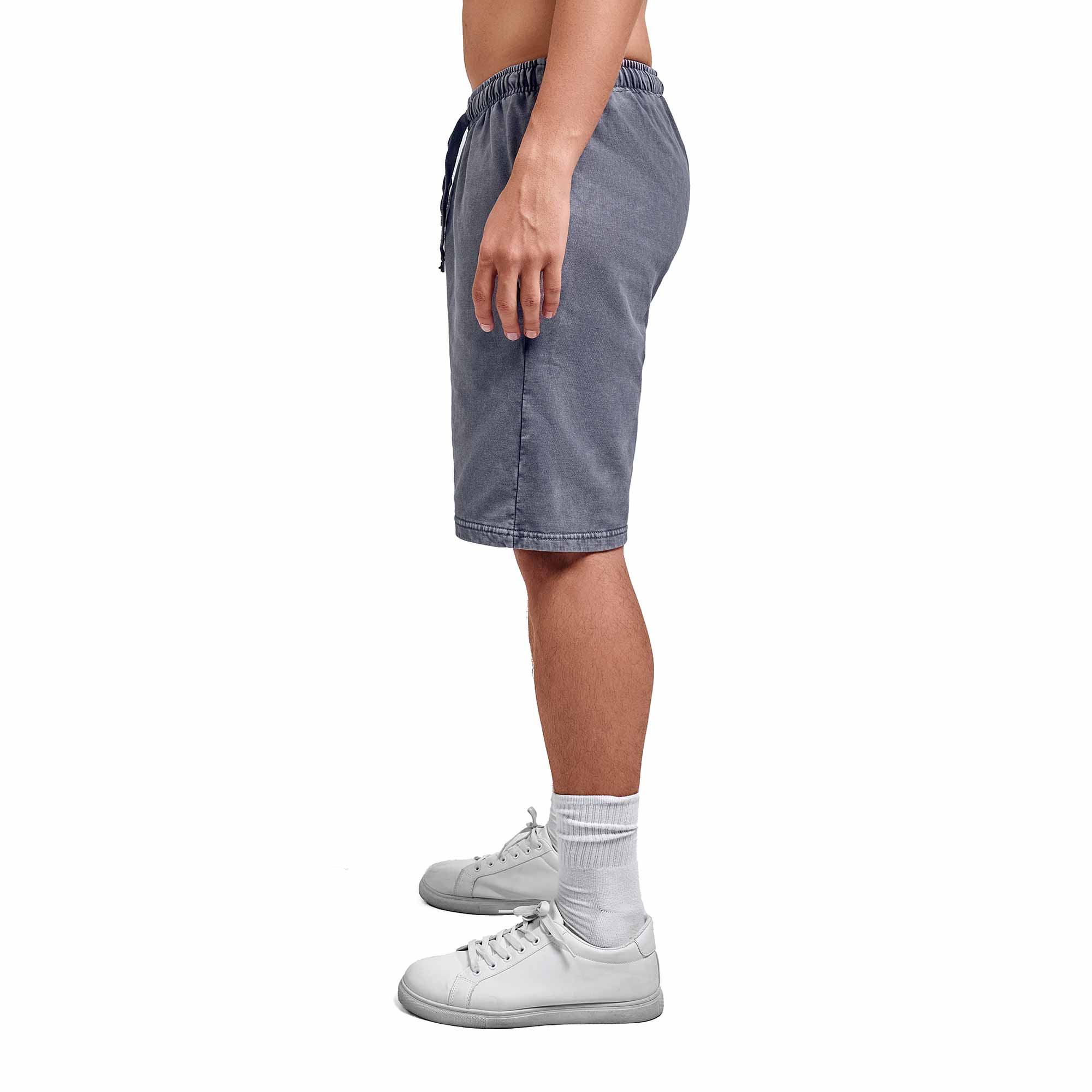 Washed grey plain short