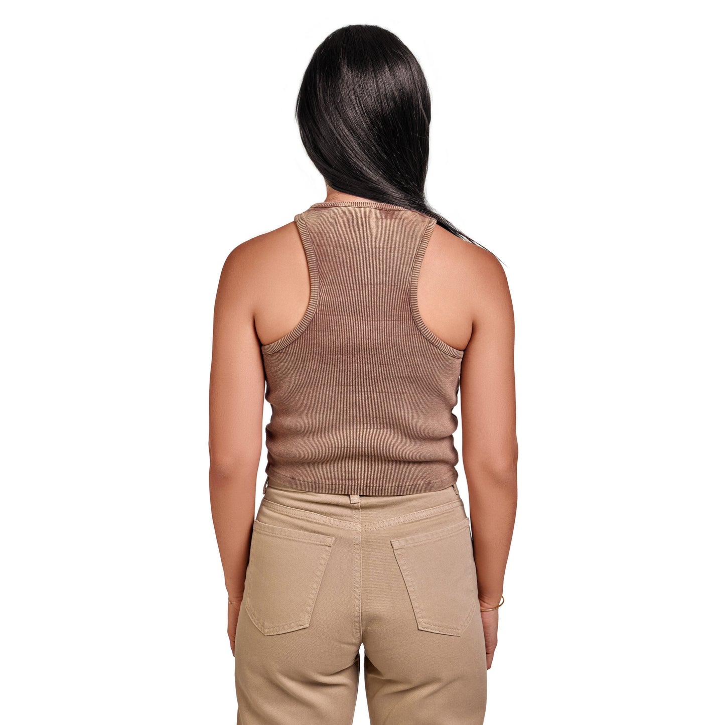 light brown washed sleevless X body