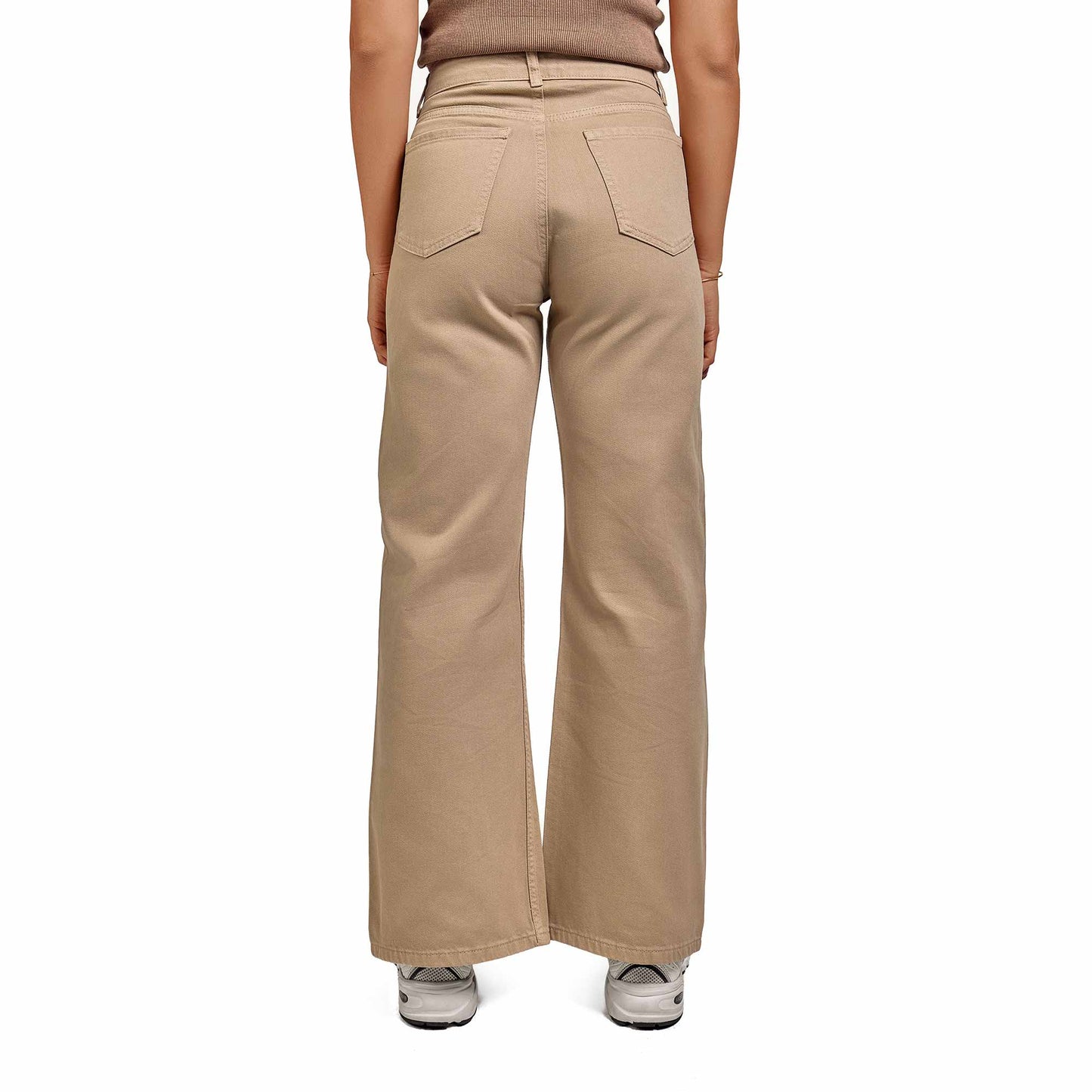 Dark Beige Loose Jeans Pants