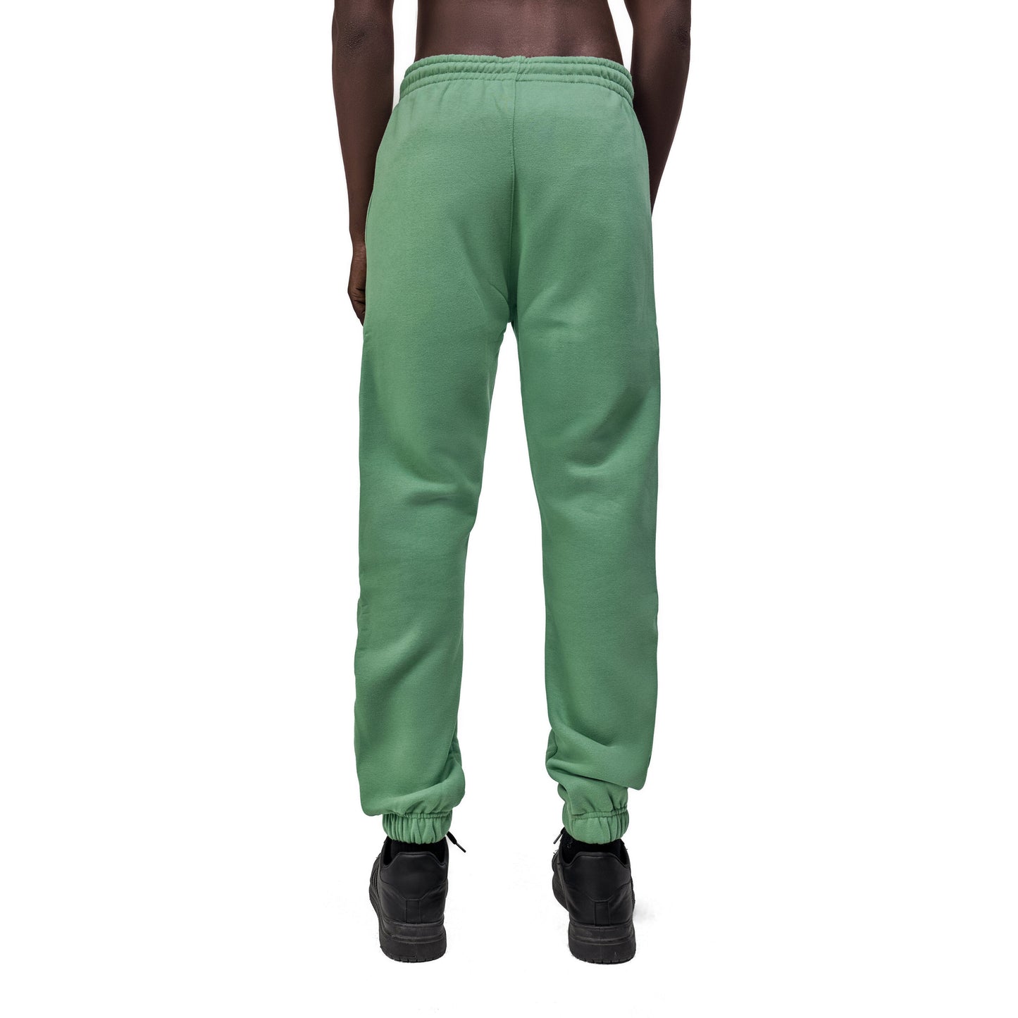 Men Green Heavy Melton Sweatpant