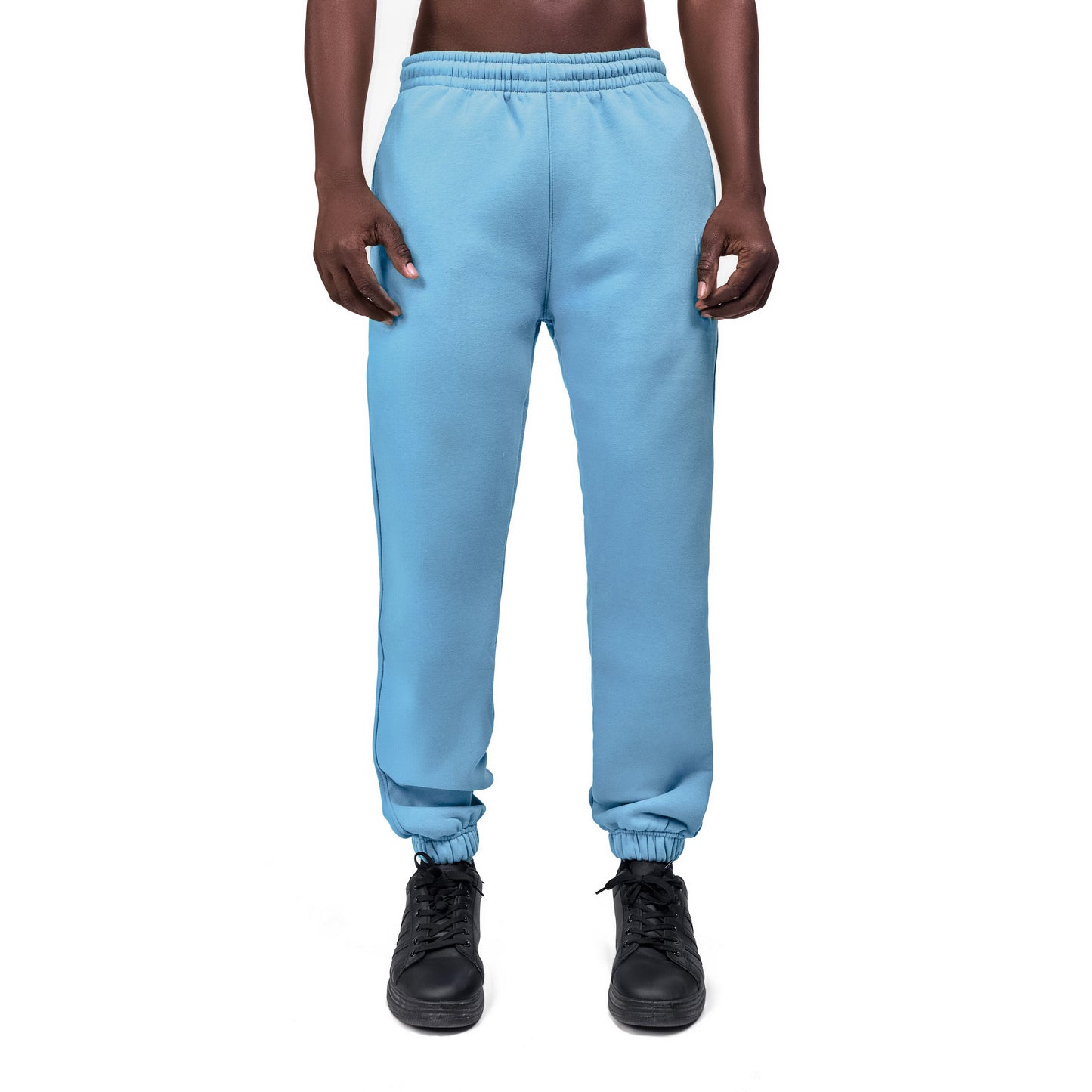 Men sky Blue Heavy Melton Sweatpant