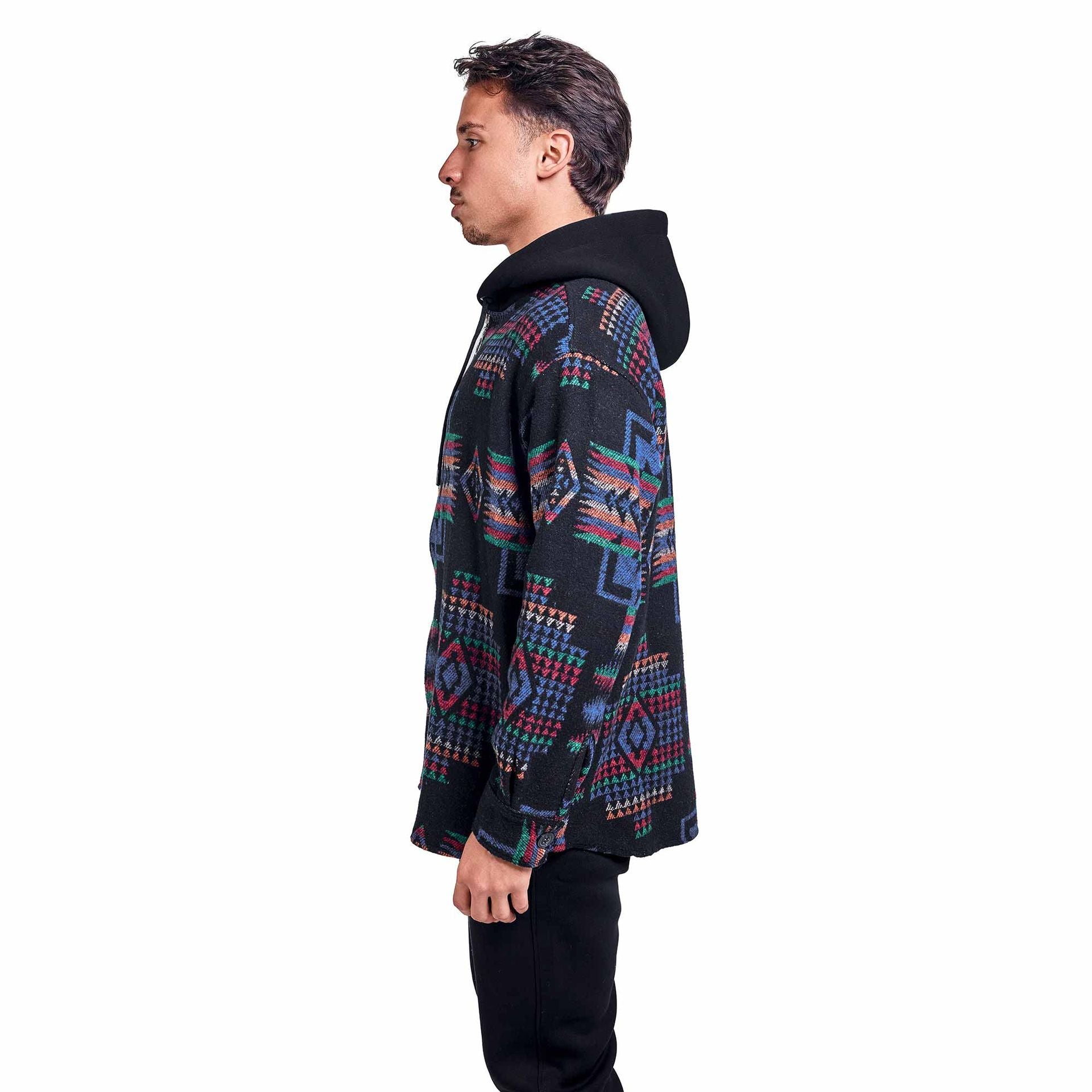 Colored Hoodie Checkered plaid jacket