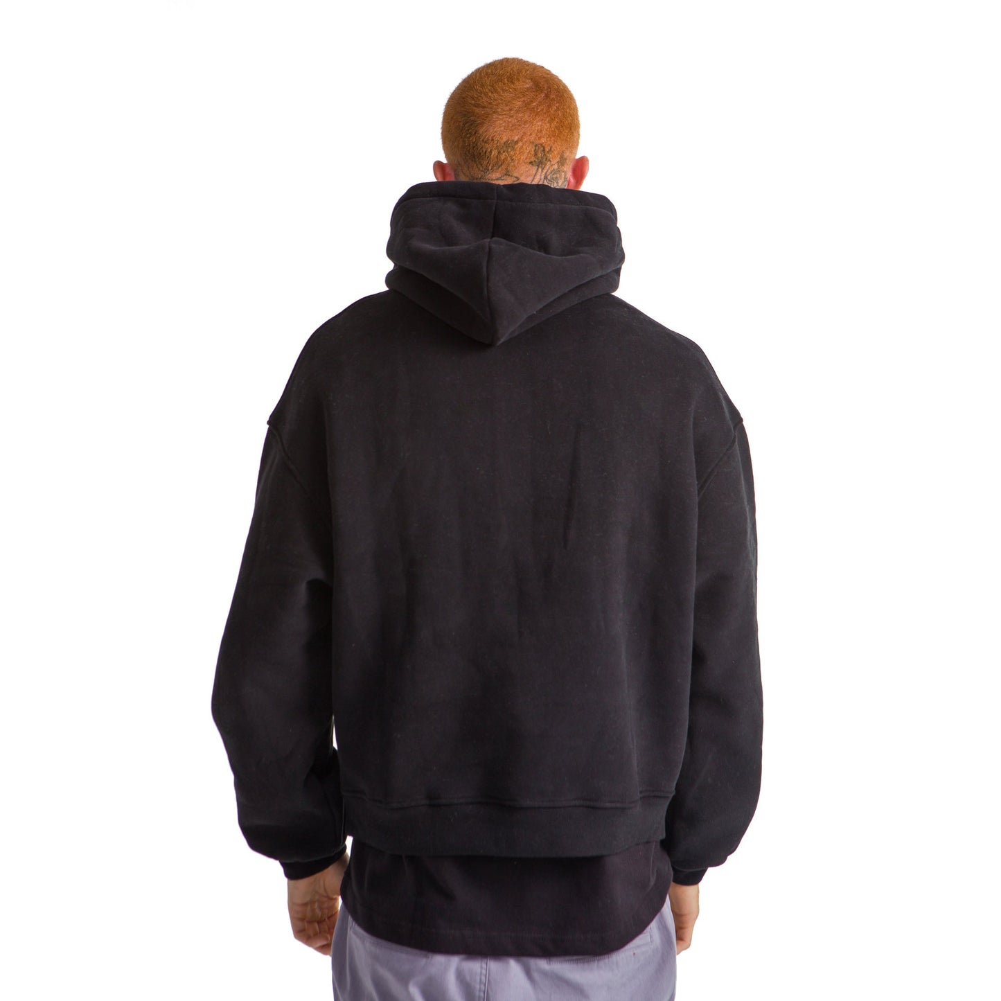 Black Printed Hoodie Sweatshirt