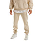 Men Beige Heavy Melton Sweatpant