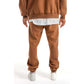 Men Brown Heavy Melton Sweatpant