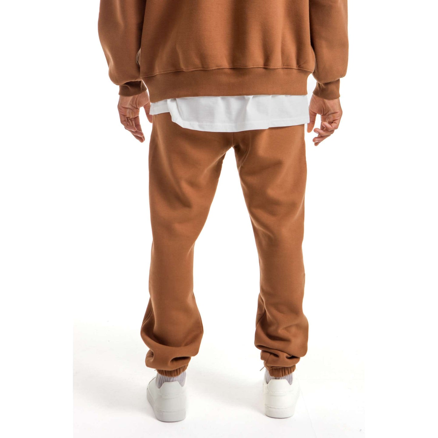 Men Brown Heavy Melton Sweatpant
