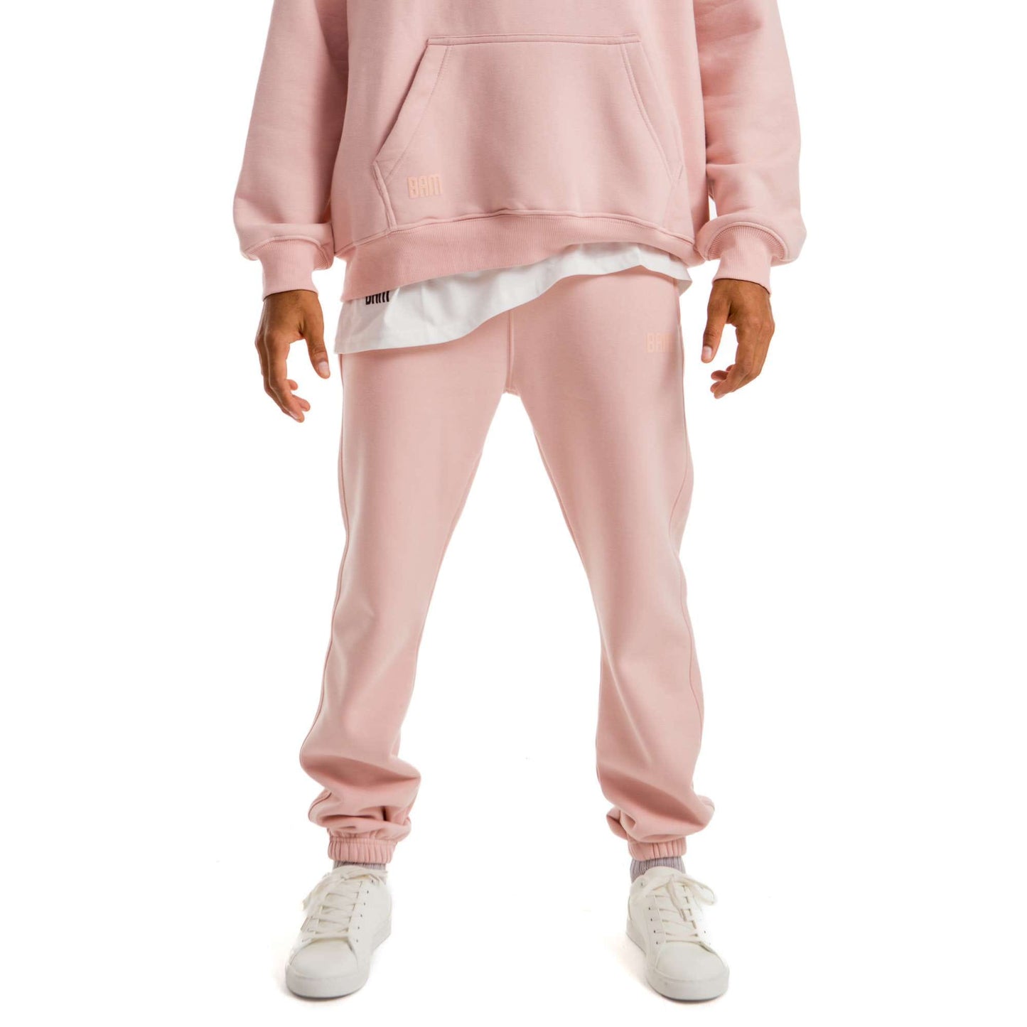 Men pink Heavy Melton Sweatpant