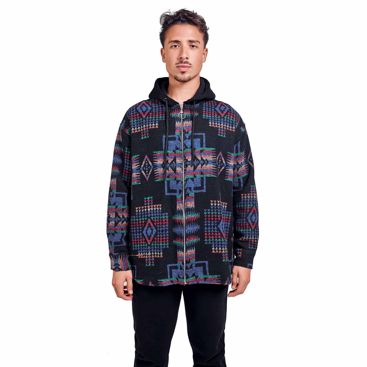 Colored Hoodie Checkered plaid jacket