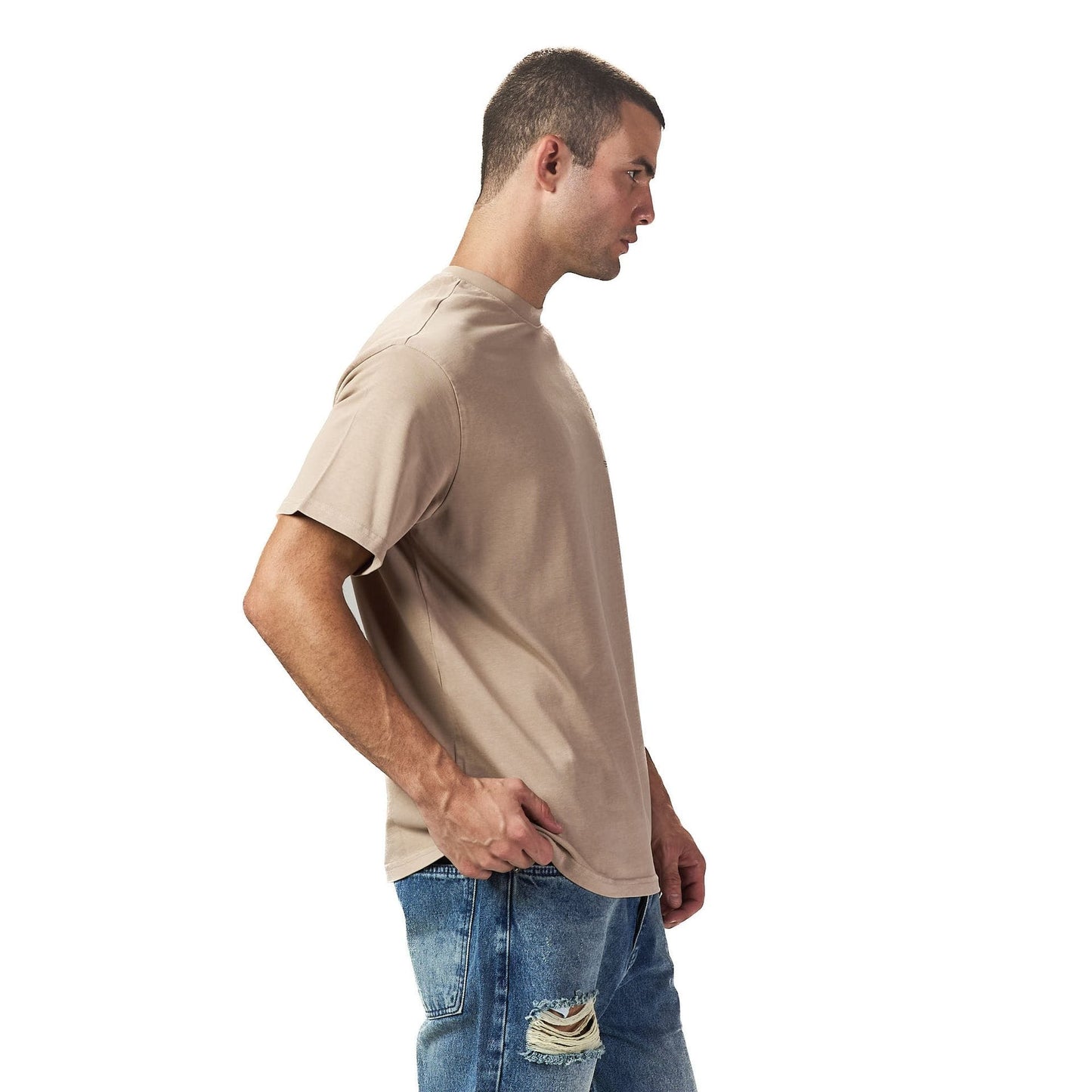 Arizona Beige Oversized Printed T shirt