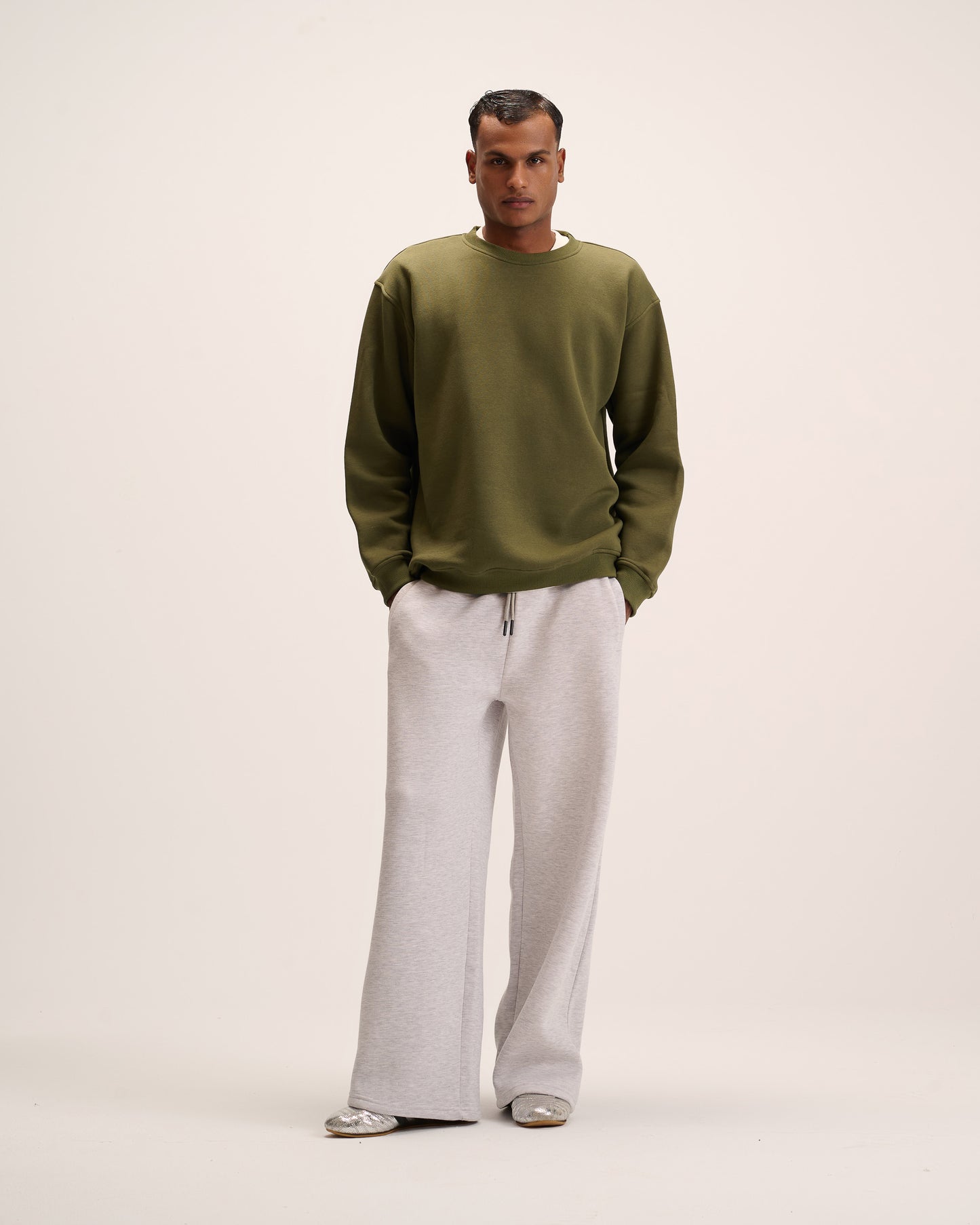 Olive sweatshirt for men