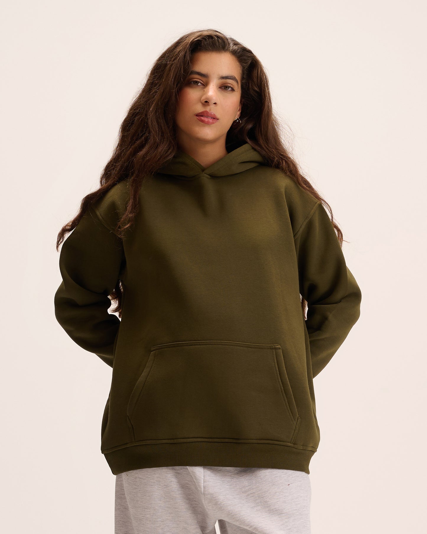 Olive hoodie for women
