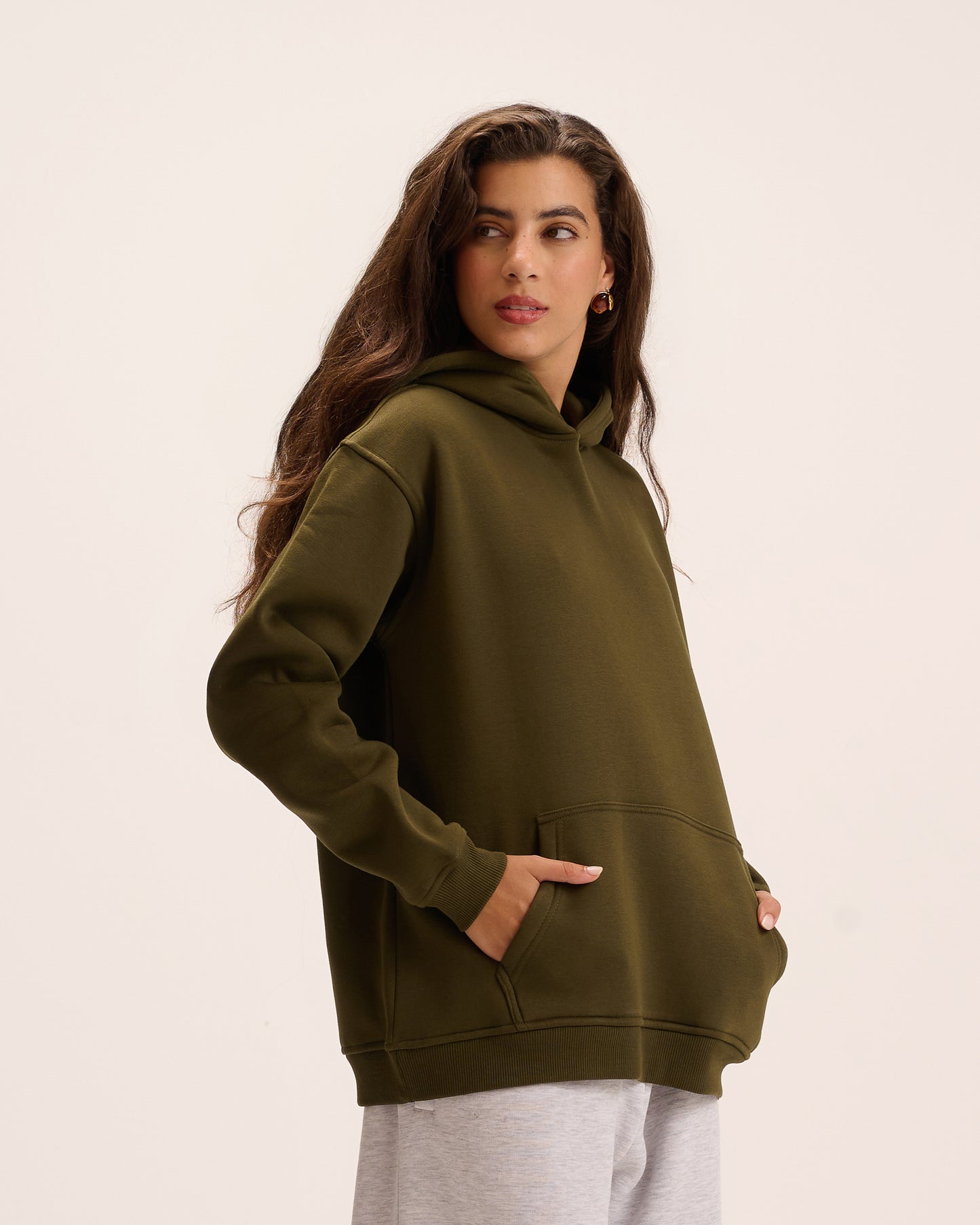 Olive hoodie for women