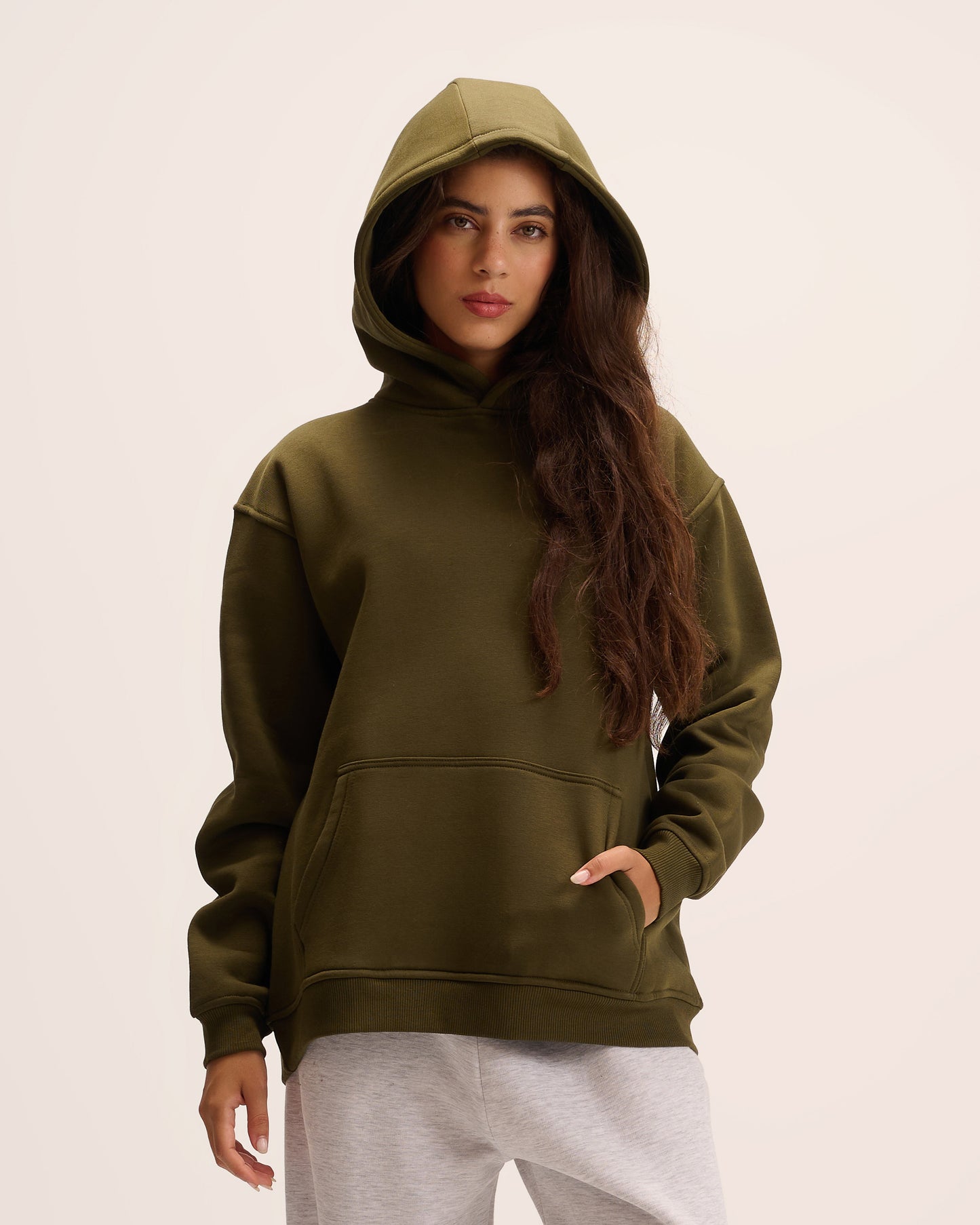 Olive hoodie for women