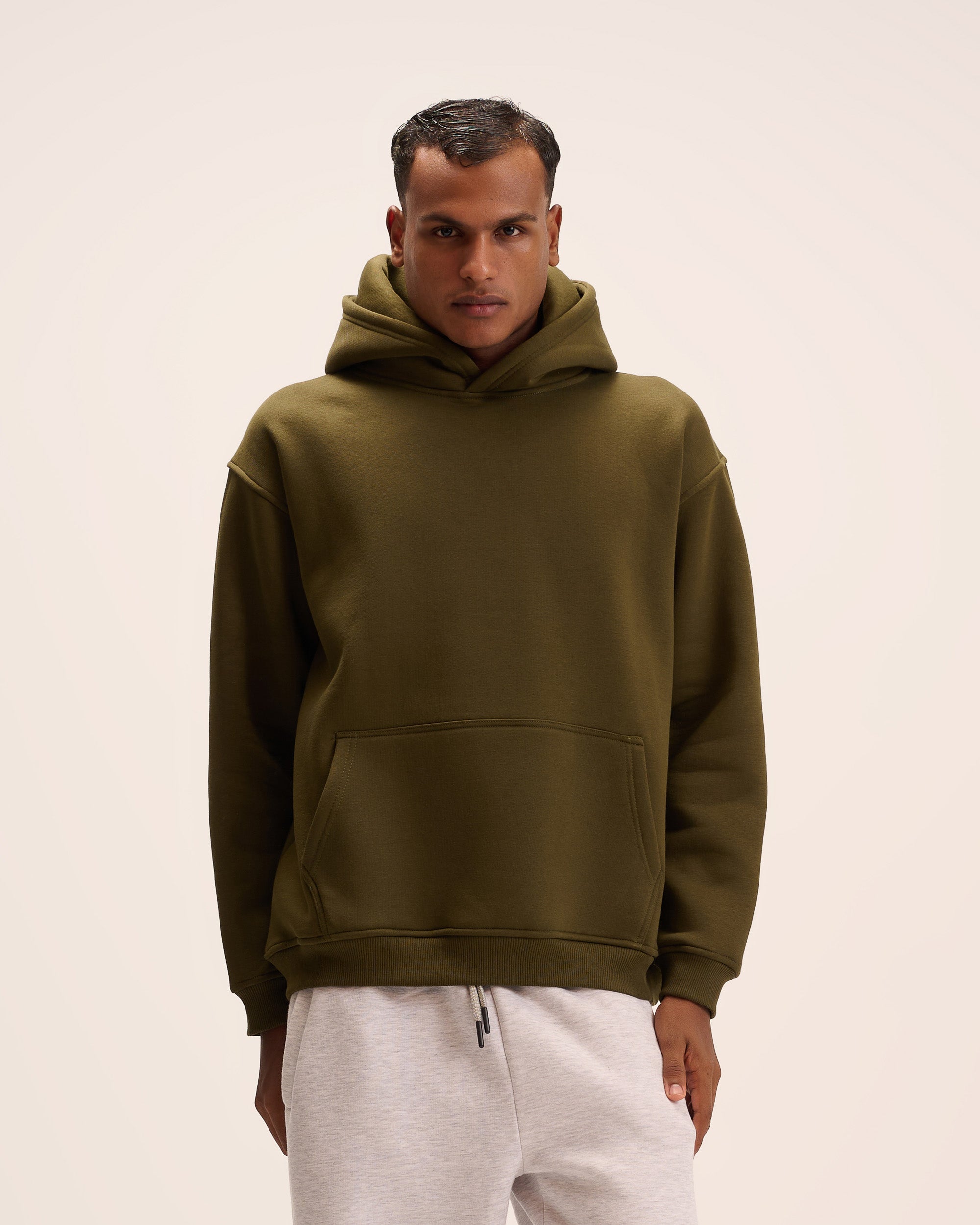 Olive hoodie for men