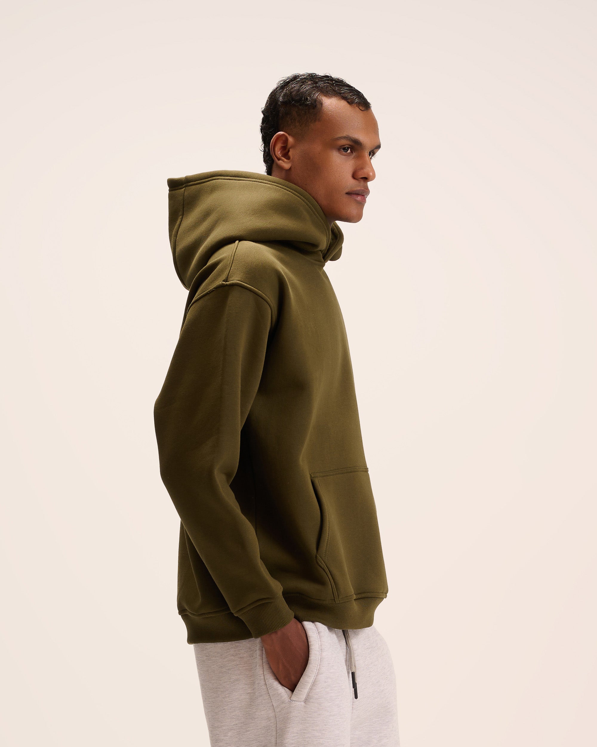 Olive hoodie for men