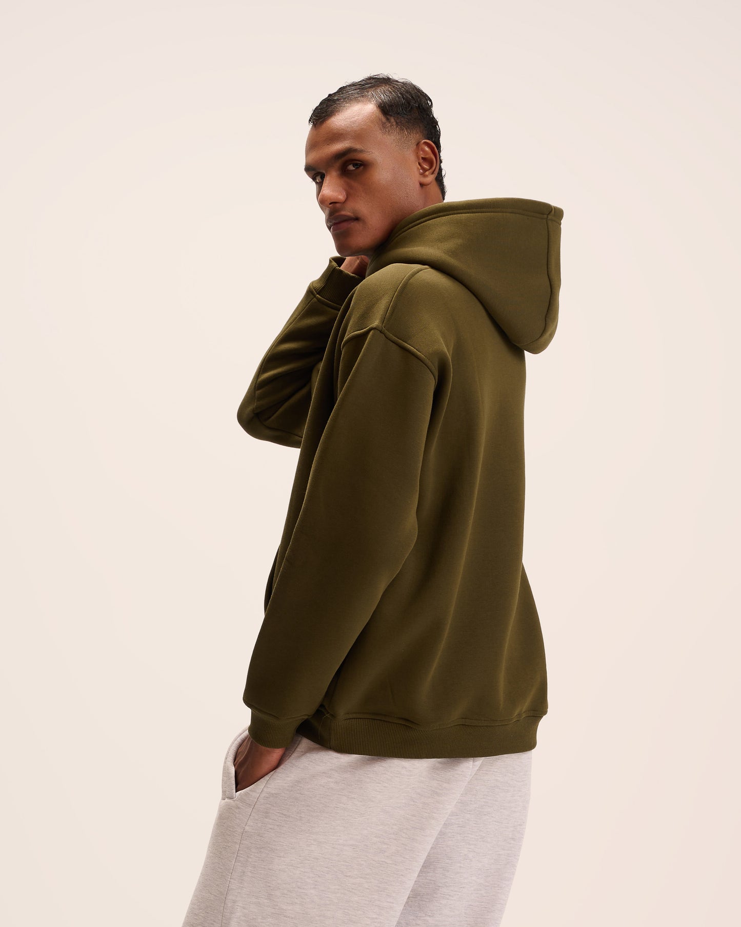 Olive hoodie for men