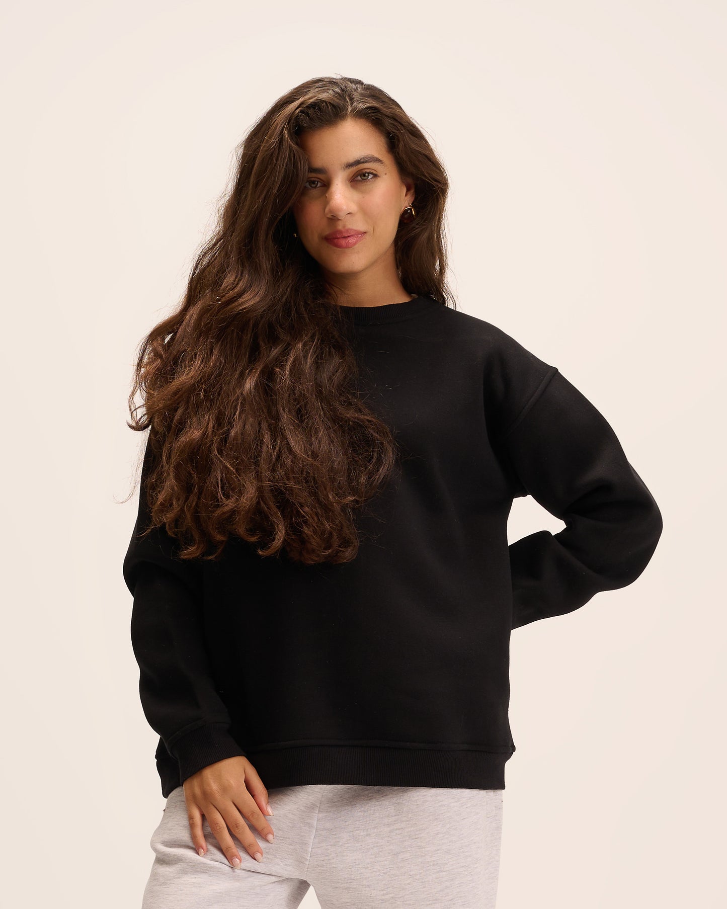 Black sweatshirt for women
