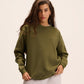 Olive sweatshirt for women