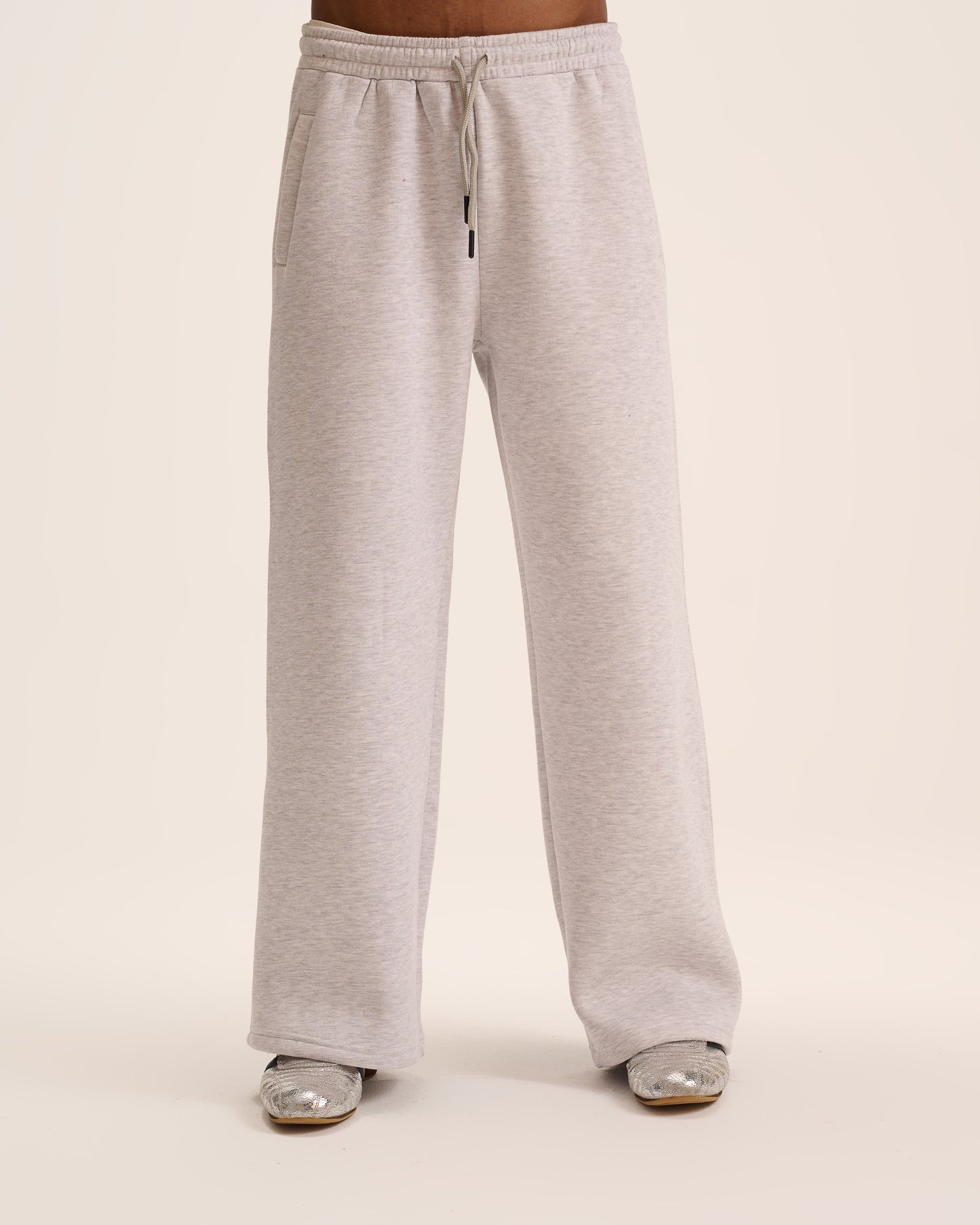 Grey wide leg sweatpant for men