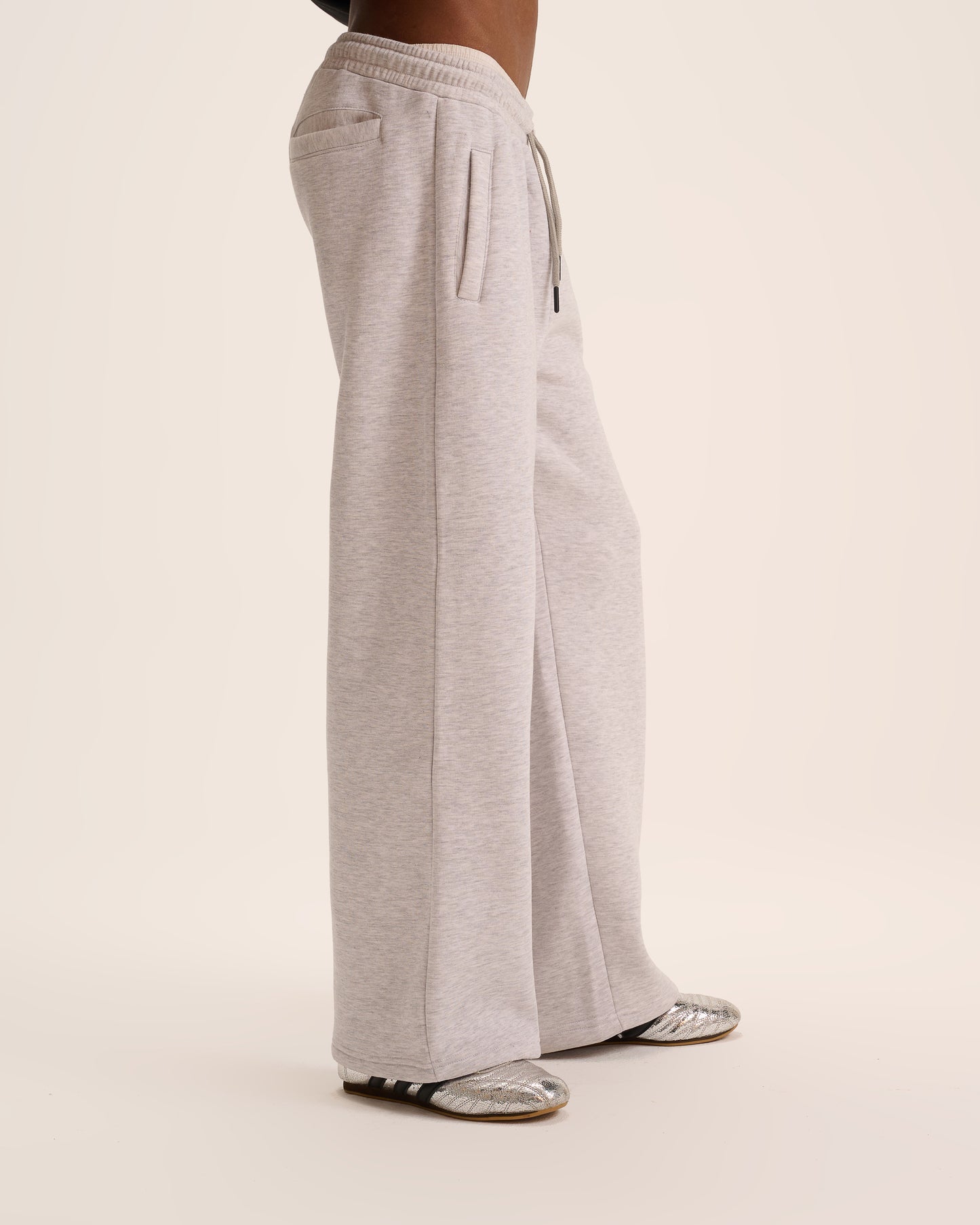 Grey wide leg sweatpant for men