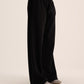 Black wide leg sweatpant for women