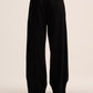 Black wide leg sweatpant for women