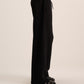 Black wide leg sweatpant for men