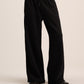 Black wide leg sweatpant for men