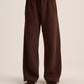 Brown wide leg sweatpant for women