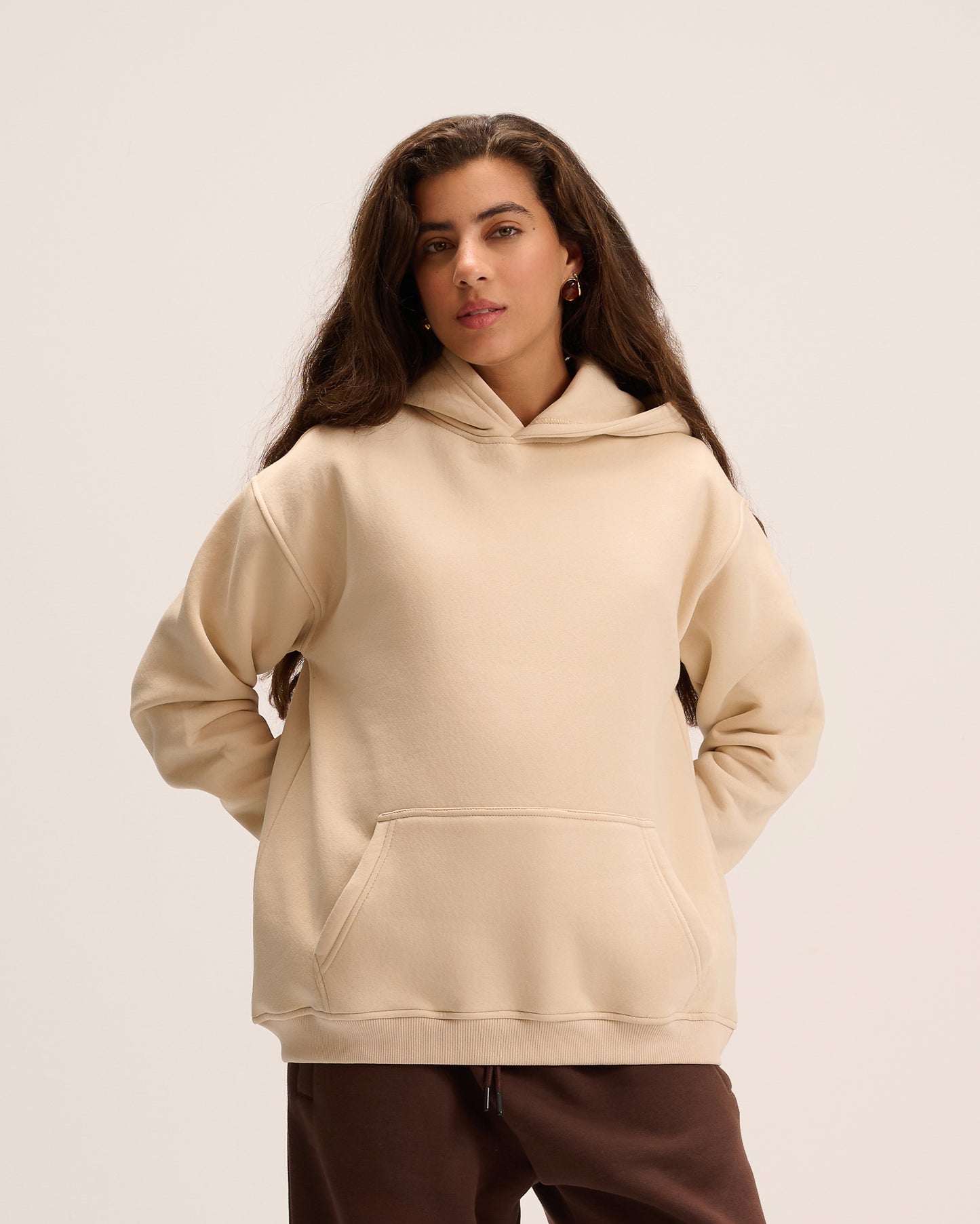 Beige hoodie for women