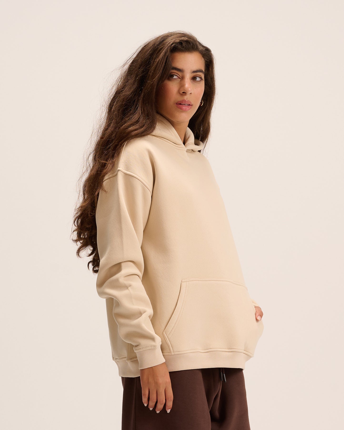 Beige hoodie for women